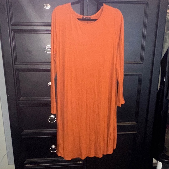 Bombom Dresses & Skirts - Bonbon XL Chic Long Sleeve Orange Dress